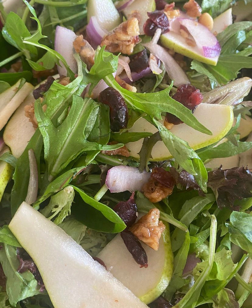 Pear, Rocket, Cranberry and Goats Cheese Salad